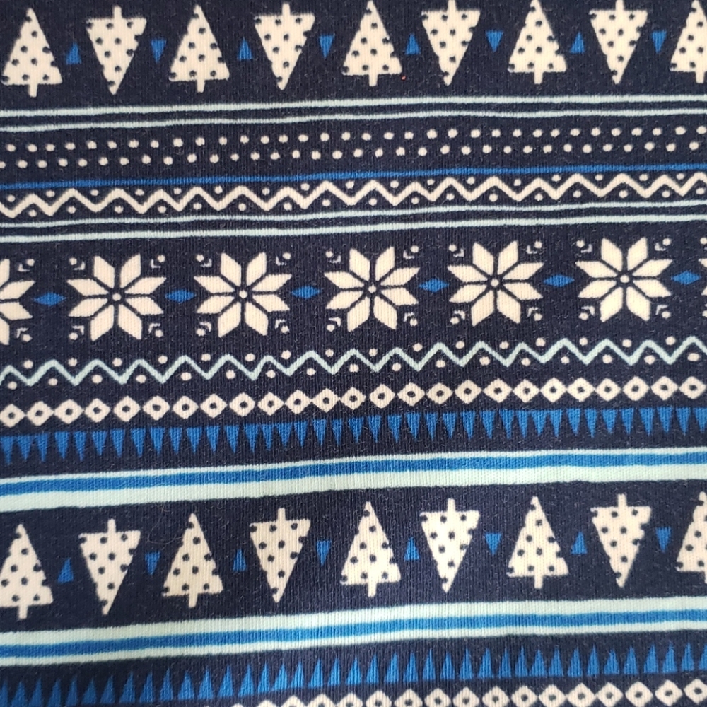 Lands' End Women's Blue White Floral Striped Top - Picture 4 of 9